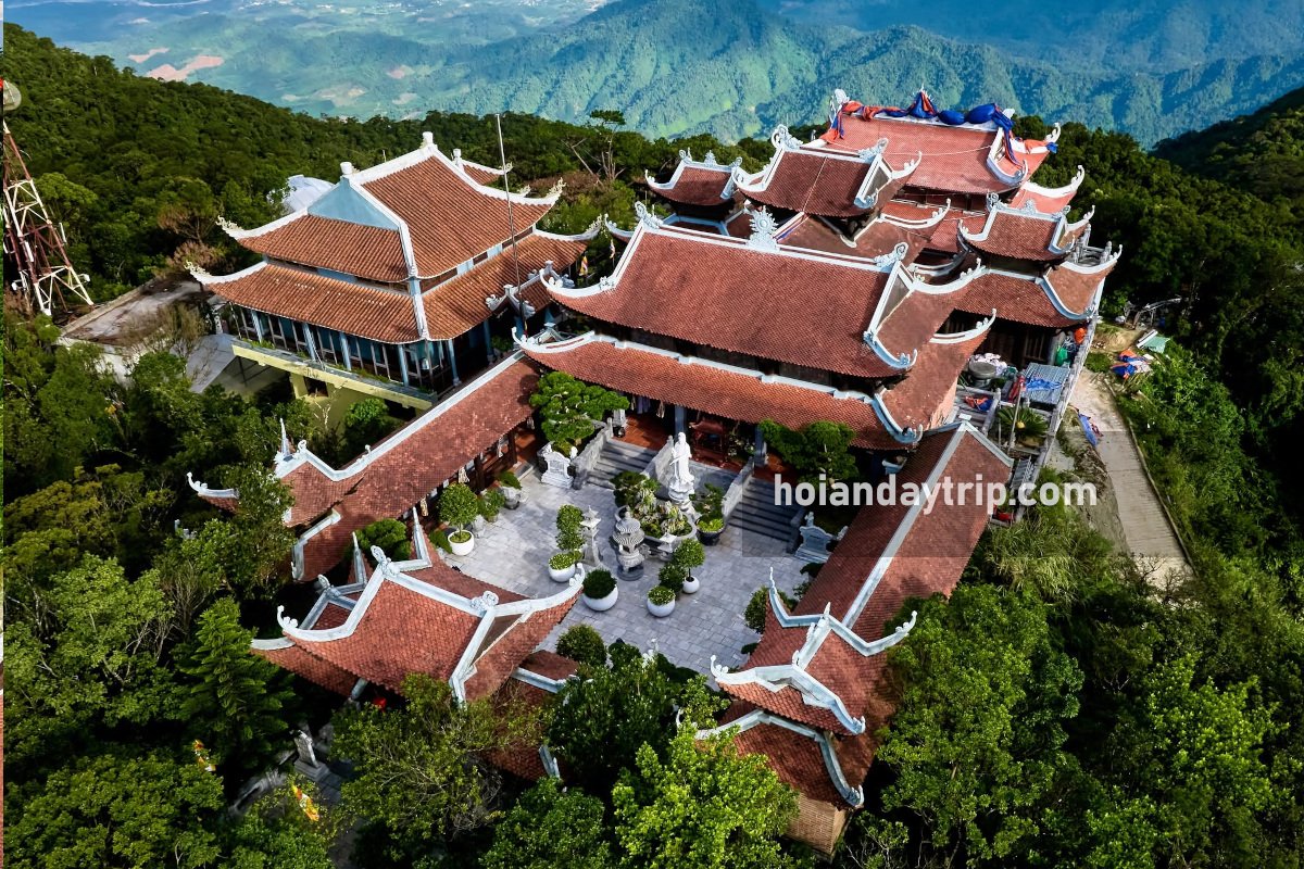ba na hills peak aerial view