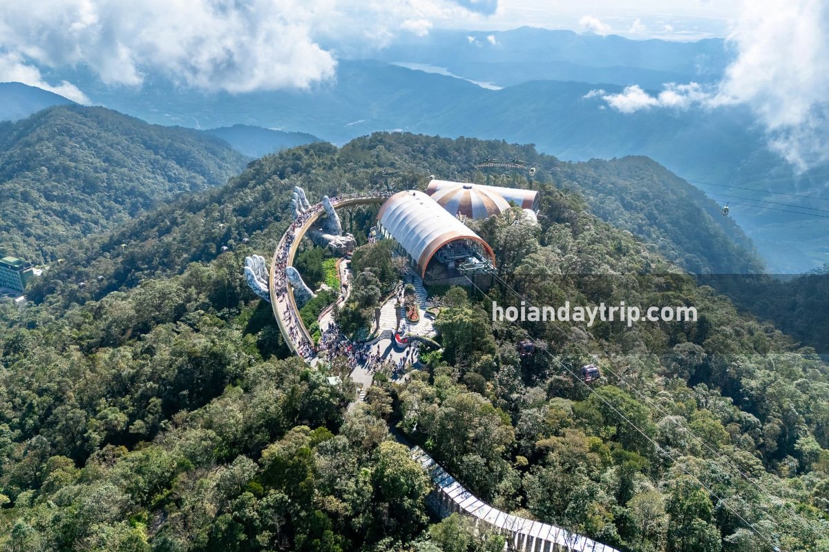 golden bridge aerial view
